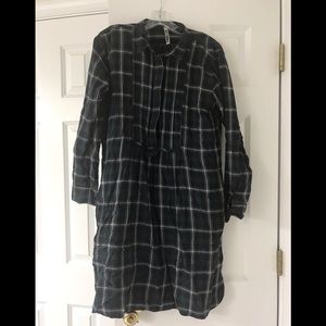 Plaid flannel Just Female shirt dress, Size S
